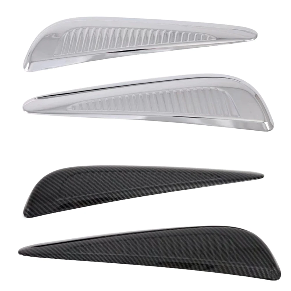 2Pcs Front Fog Lamp Hood Fog Light Eyebrow Cover Trim For Toyota Prius XW50 2019 2020 2021 Chrome/Carbon Fiber ABS