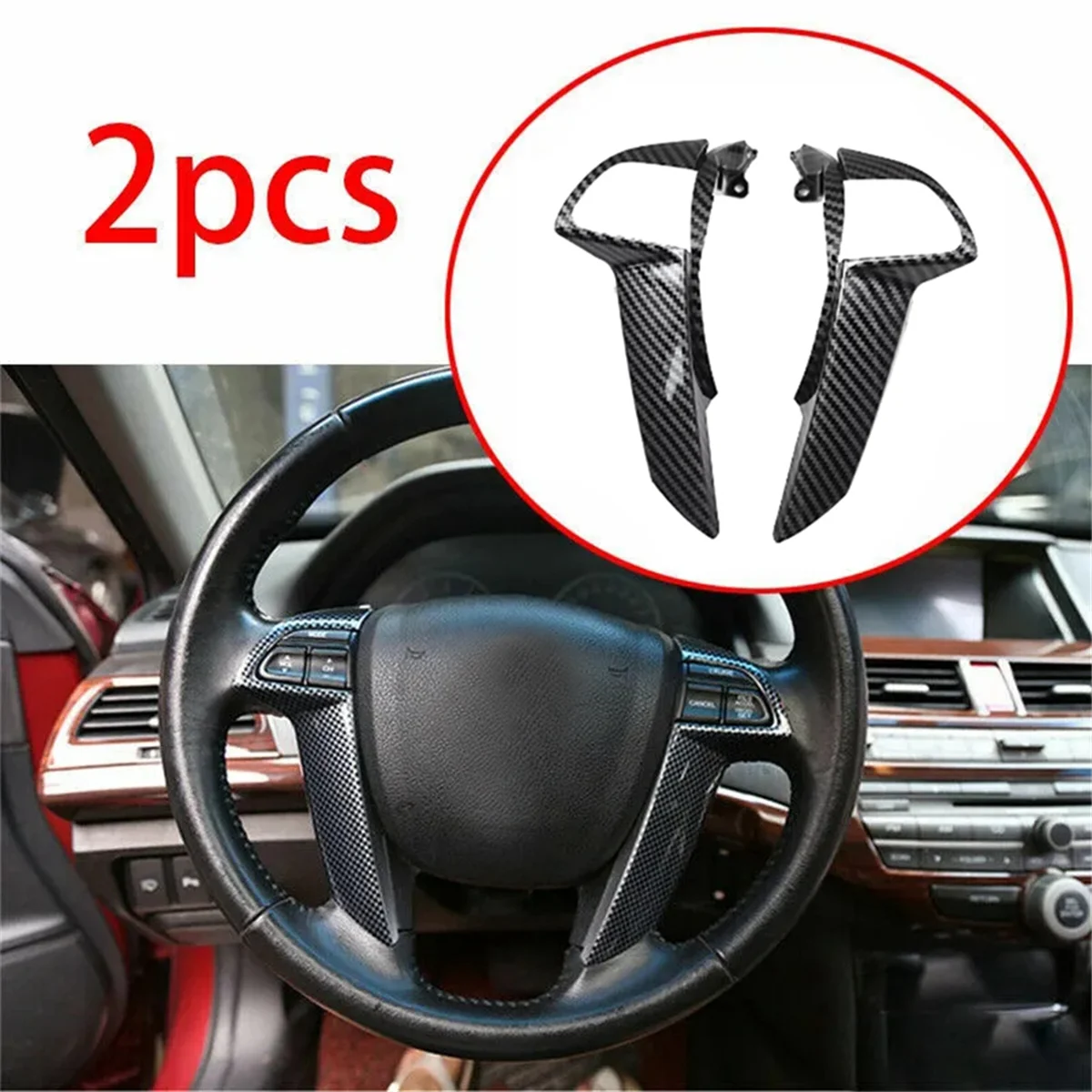 Car Steering Wheel Buttons Trim Cover for Honda Accord 2008-2013 Odyssey 2009-2013 Cruise Switch Frame