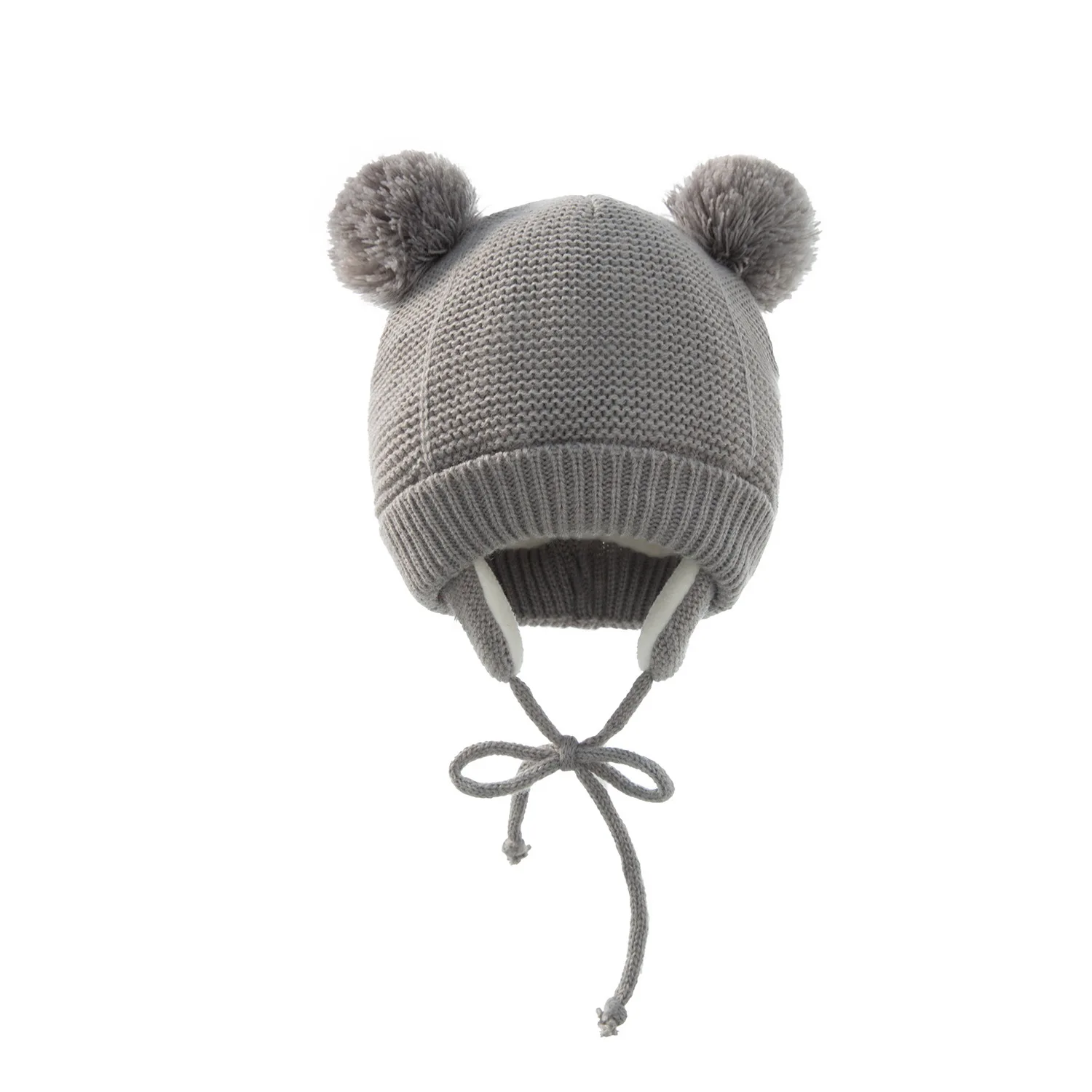 Winter-Babymütze für 0–12 Monate, Jungen und Mädchen, Zubehör, Strickmütze, Kindermütze, Fleece, warme Handschuhe, dicke Winterohr-Kindermütze, Babymütze – Detail 5