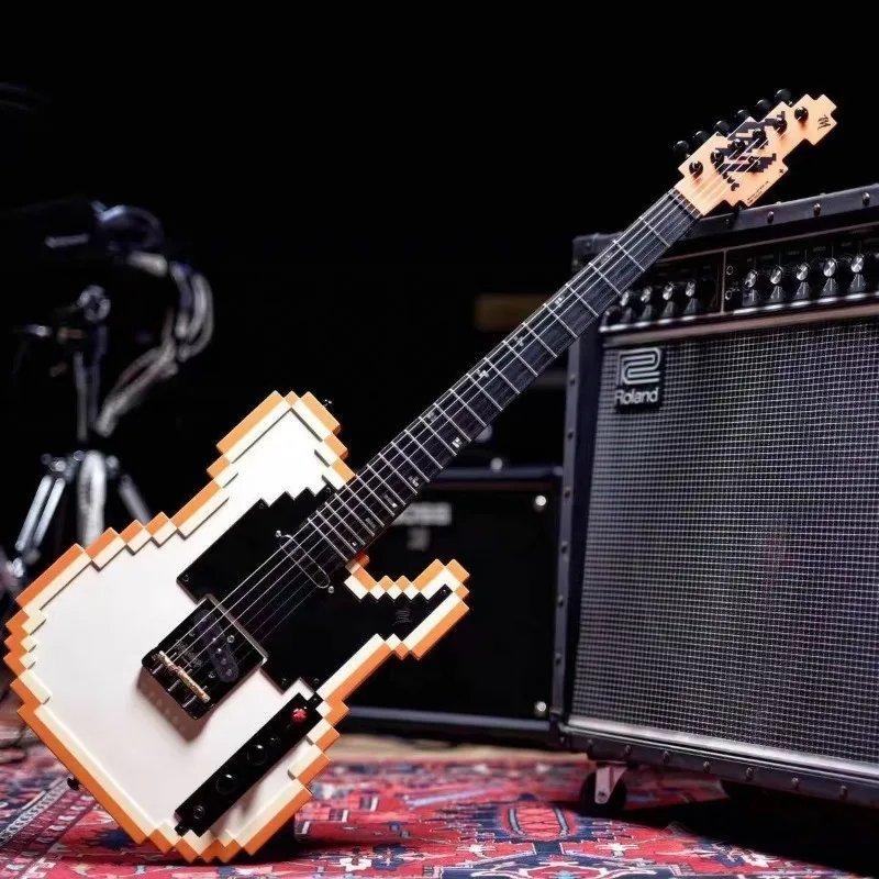 8-Bit STAGE-T Pixel Electric Guitar-High-Density Resin Body Maple Neck Ebony Fretboard 6 Strings Passive Closed Pickups