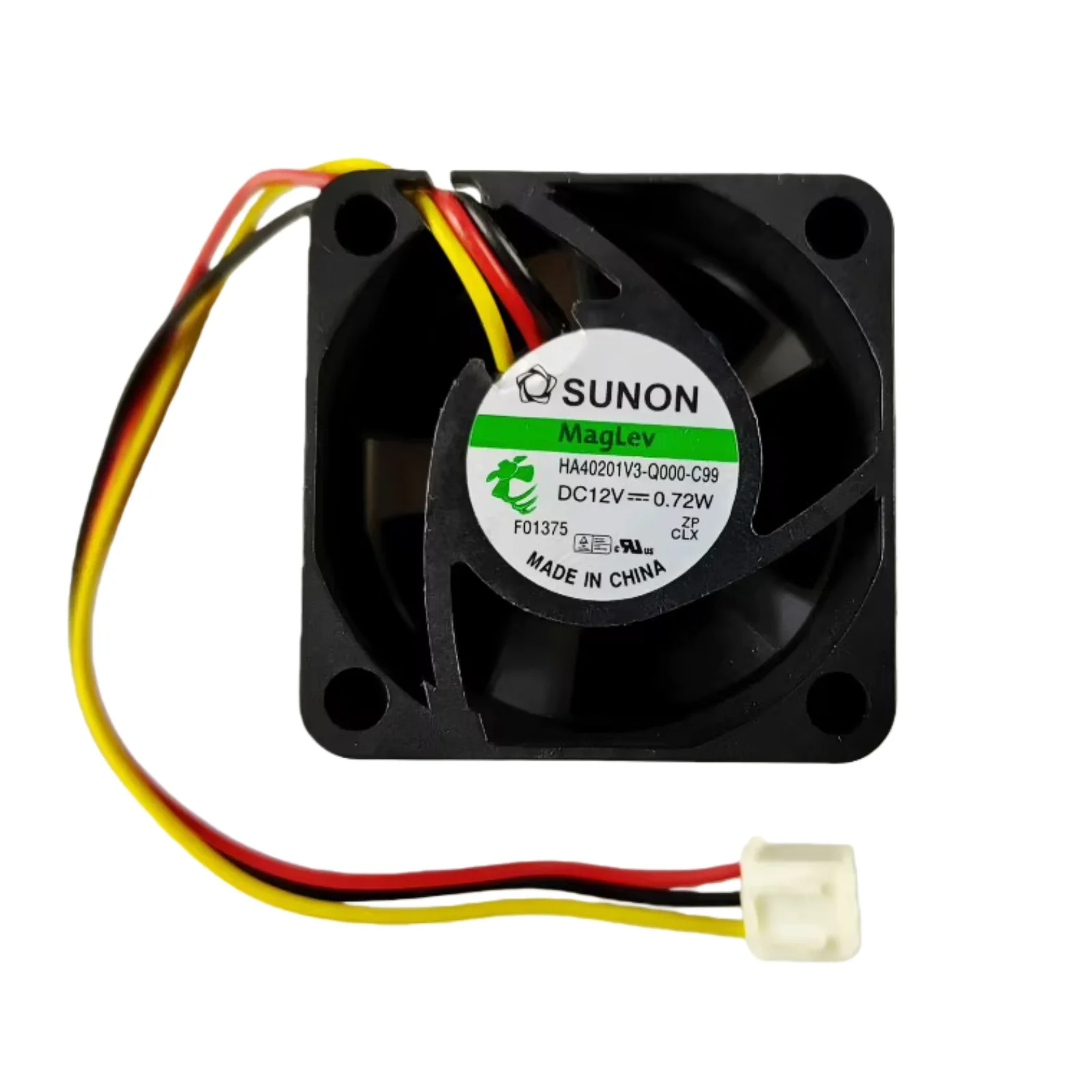 For SUNON HA40201V3-Q000-C99 40mm 12V 0.72W Magnetic Levitation Cooling Fan 4020 3-Wire Speed Monitoring 5000RPM 6.2CFM Quiet