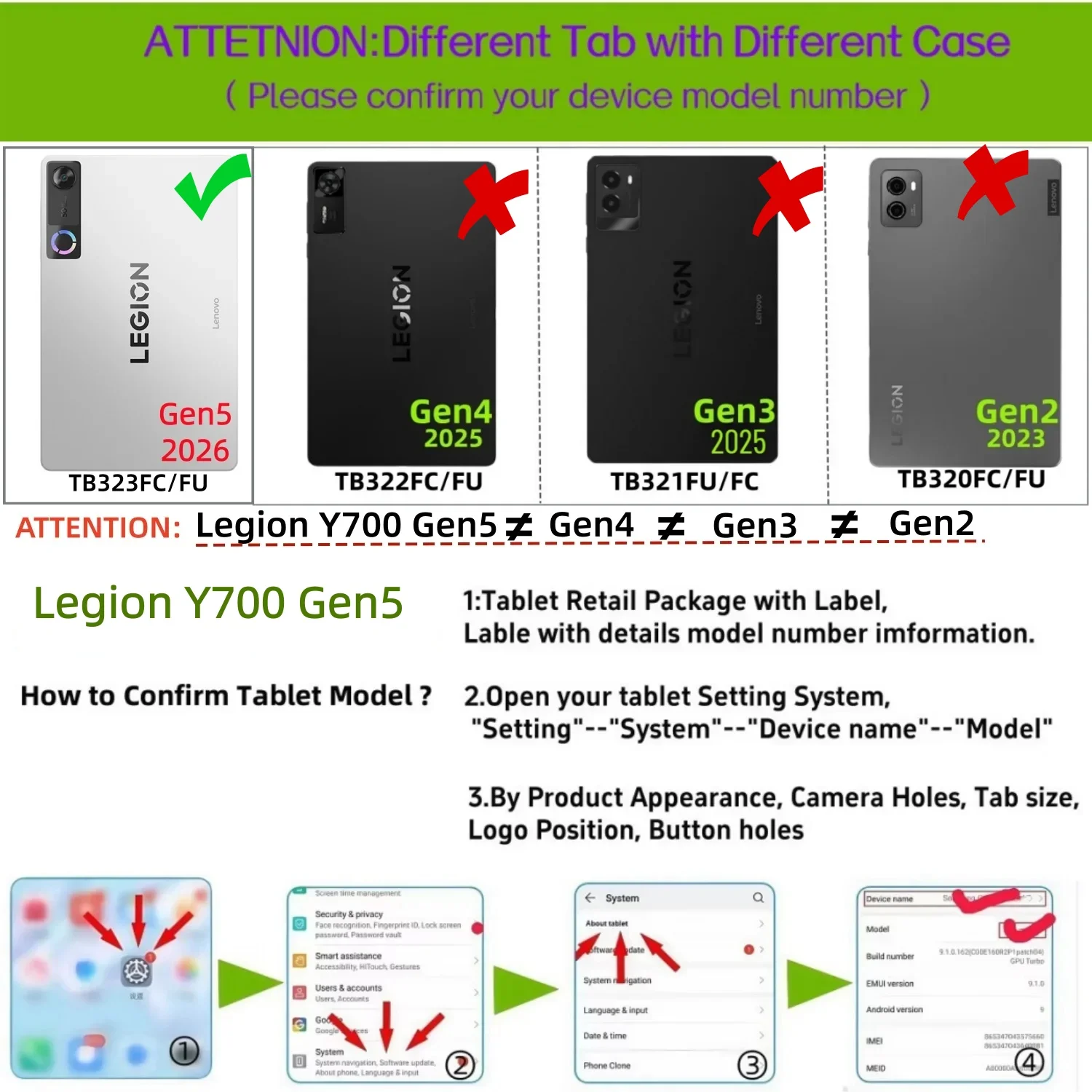 Smart Cover for Lenovo Legion Y700 5th Gen 2026 Case Hollow Hard Back + PU Leather Stand Protective Shell TB-323FU / TB-323FC