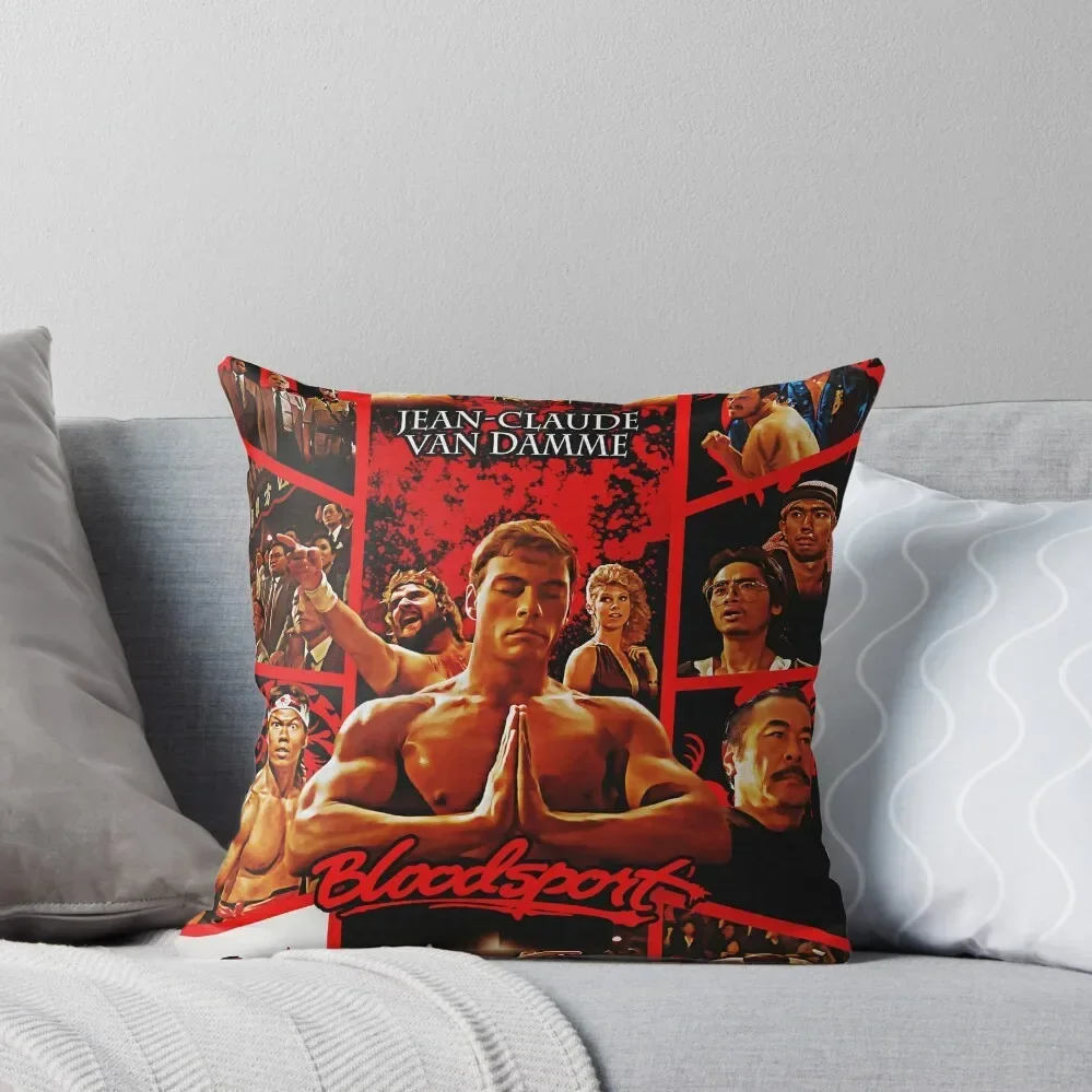 

BLOODSPORT alternative movie poster Throw Pillow New year Cushion Covers For Living Room Pillow