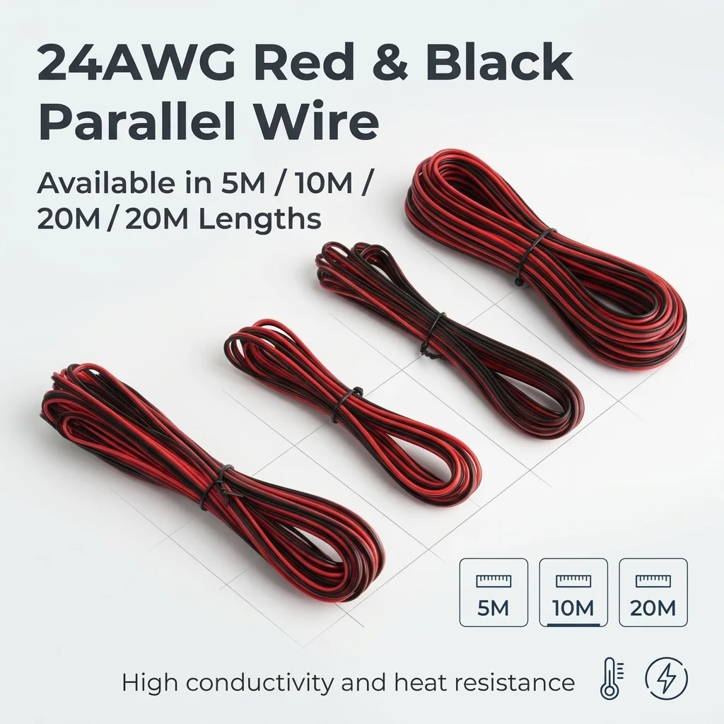 5m/10m High-Temperature and High-Pressure Resistant Cable 324AWG Tinned Copper Wire 300V Electronic Wiring Fine Wire Current