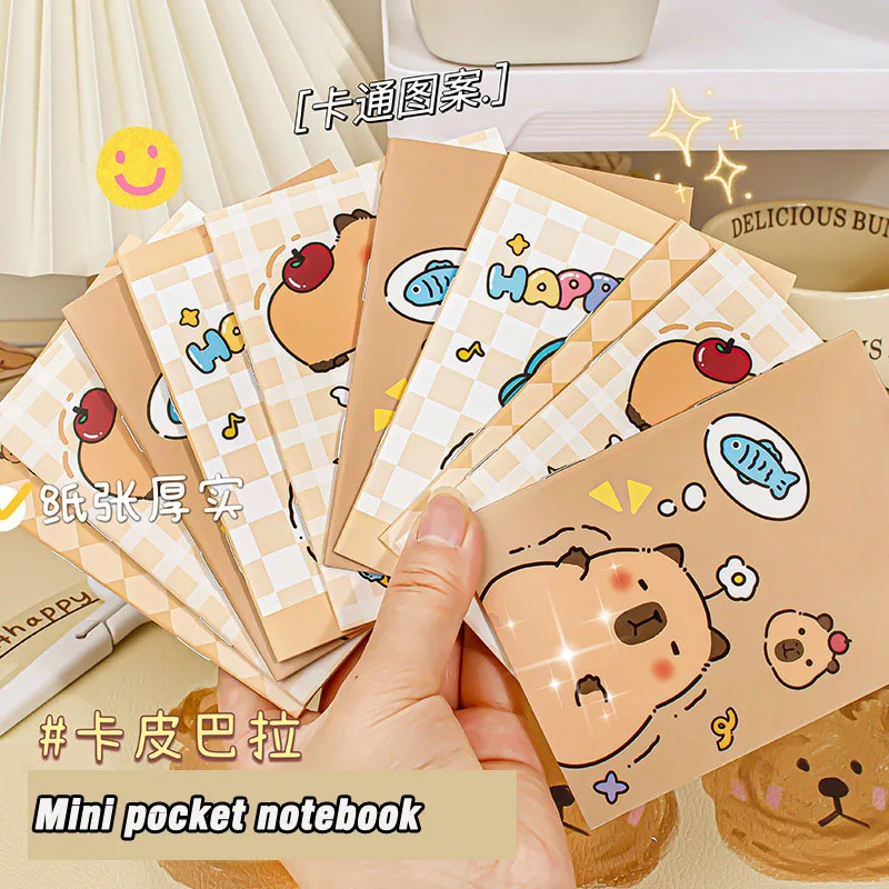 2 PCS Random Capybara Notebook Diary Planner Student Learning Stationery Office School Supplies Aesthetic Notebooks