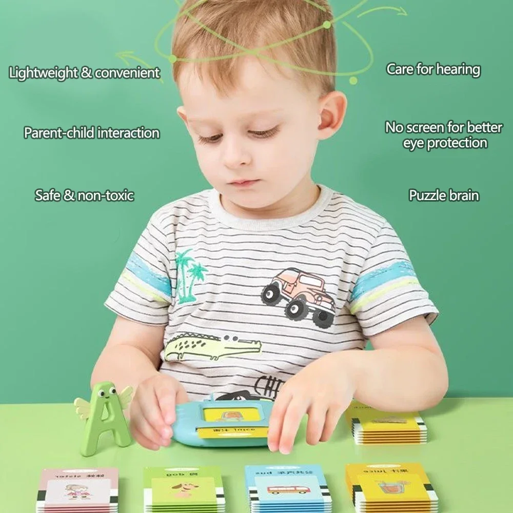 Early Education Flash Card Learning Toys Talking Flashcards for Kids Preschool English Electronic Audio Book Machine Gift image 3