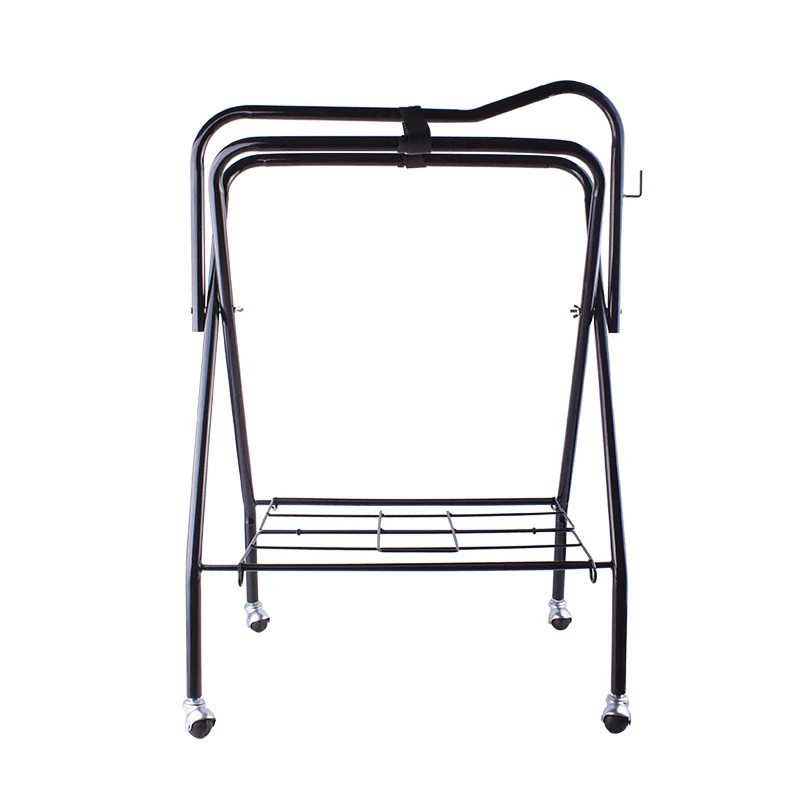 

Wheeled saddle rack, collapsible saddle rack, stable supplies, harness