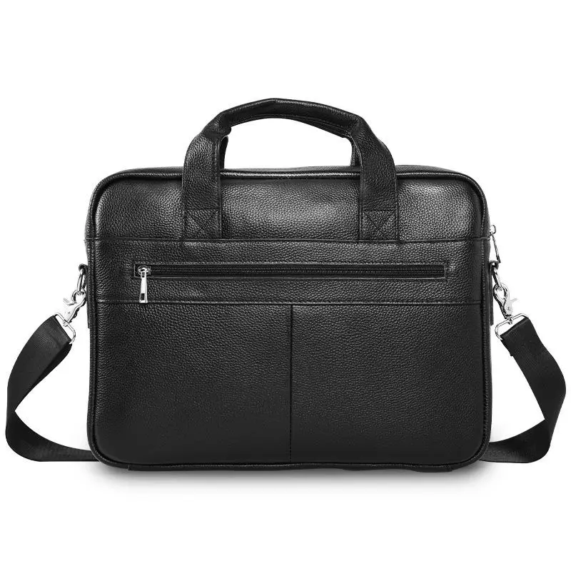 2027 New Luxury 100% Cow Genuine Leather Business Men's Briefcase Male Shoulder Bag Men Messenger Bag Tote Computer Handbag
