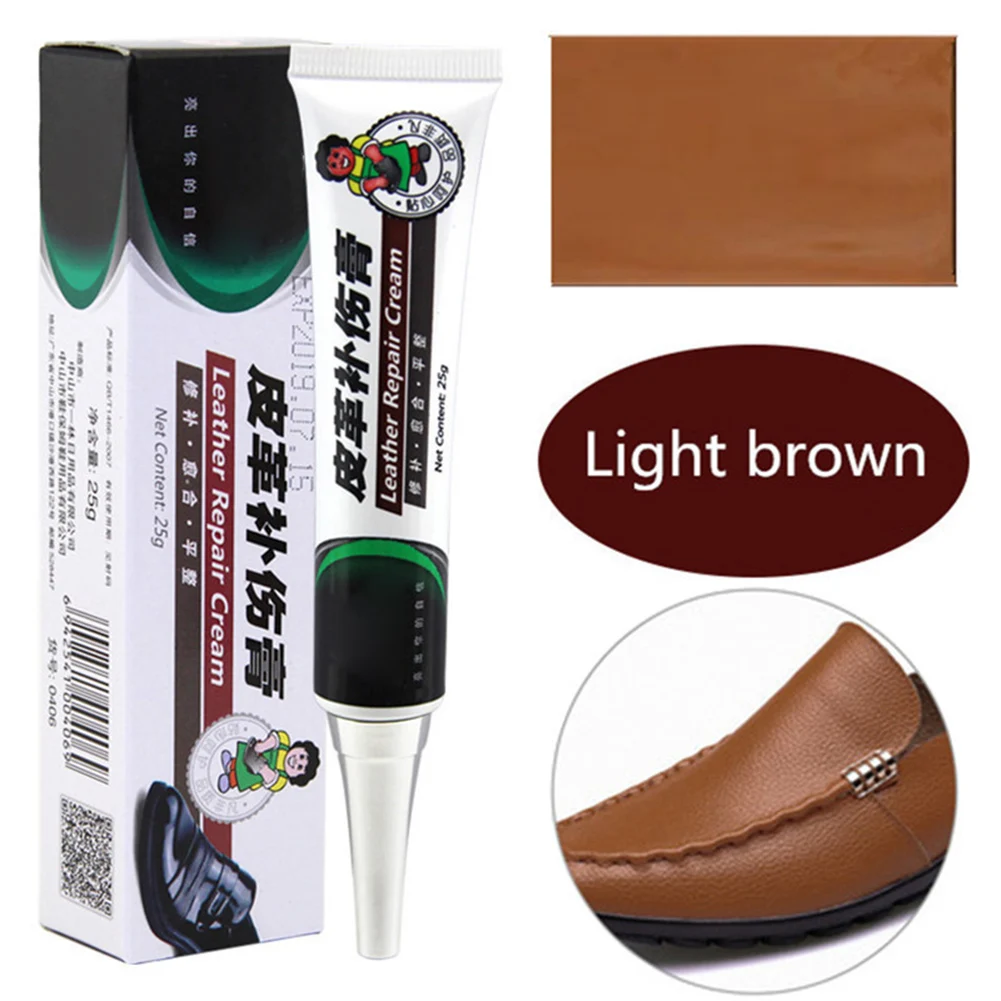 

Car Seat Leather Repair Agent Panels Sofas Coats Repair Cream Leather Repair Gel Vinyl Repair Paste Kit 25g