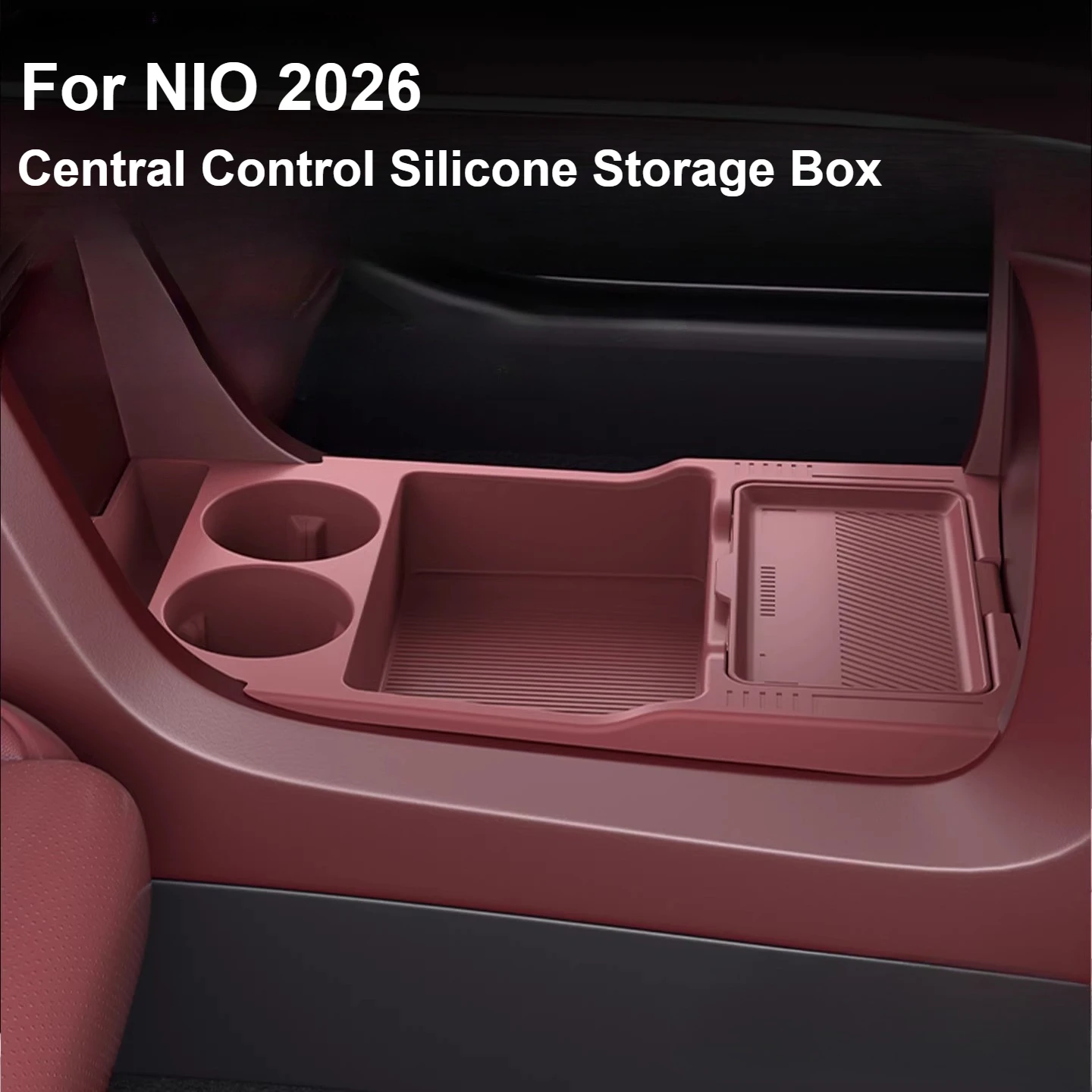 

Для NIO EL8 2025 2026, подлокотник с центральным управлением, нижний слой, органайзер, силиконовые автомобильные аксессуары для хранения