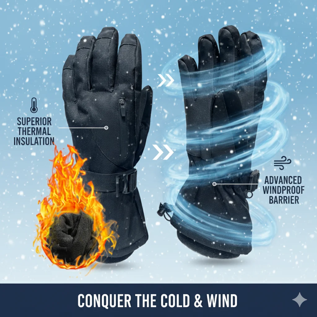 Custom Men Women Rechargeable Waterproof Thermal Thin Gloves for Winter Skiing Hiking Driving Liner Heated Glove