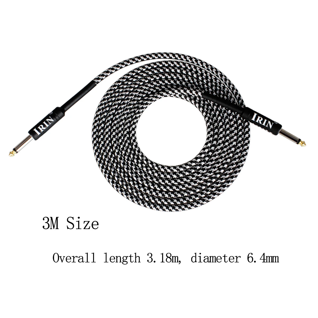 IRIN Electric Guitar Cable Wire Connection Cable Audio Cable 10/6/3M Guitar & Bass String Instrument Accessories Parts Colorful