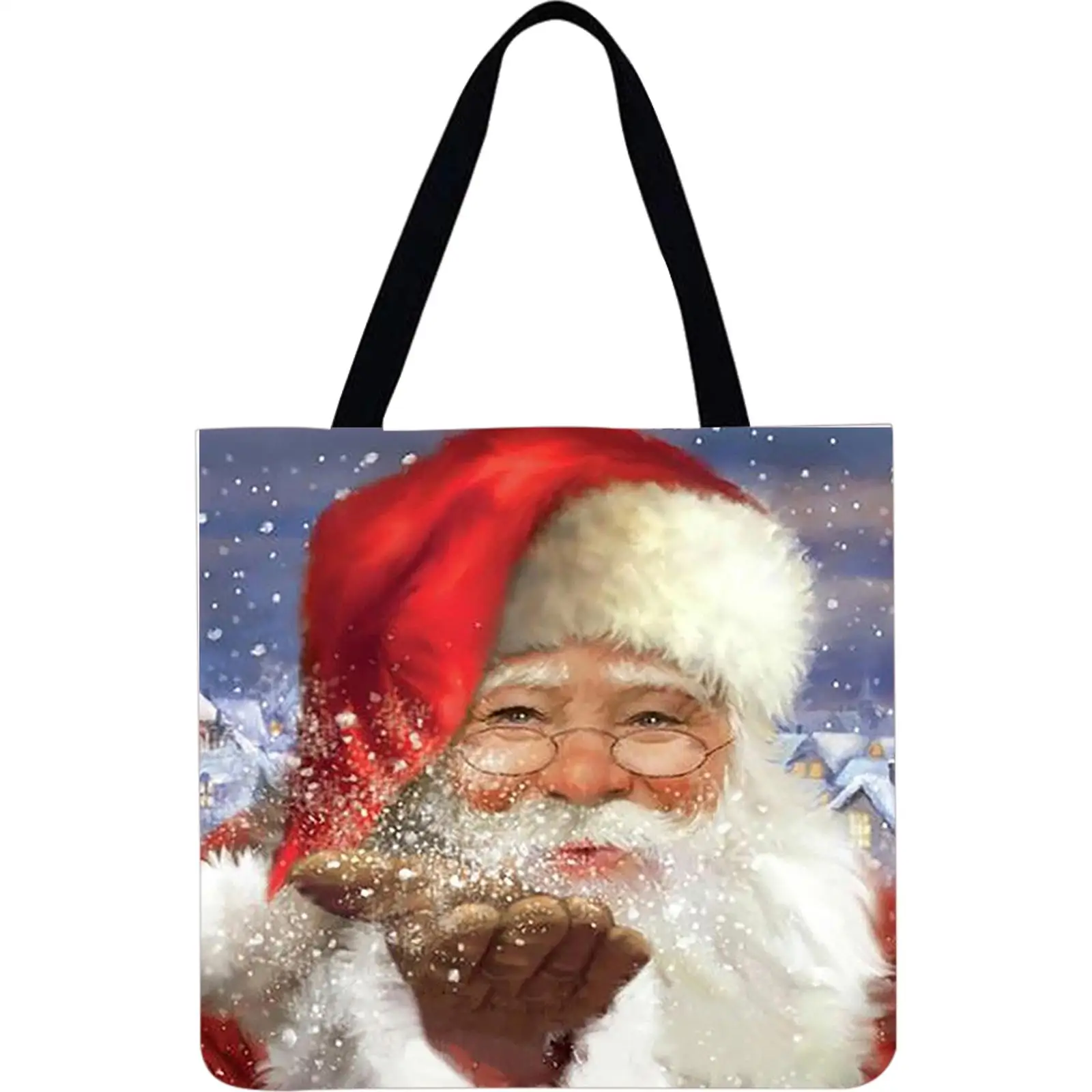 

4pcs Christmas Large Capacity Linen Tote Bag
