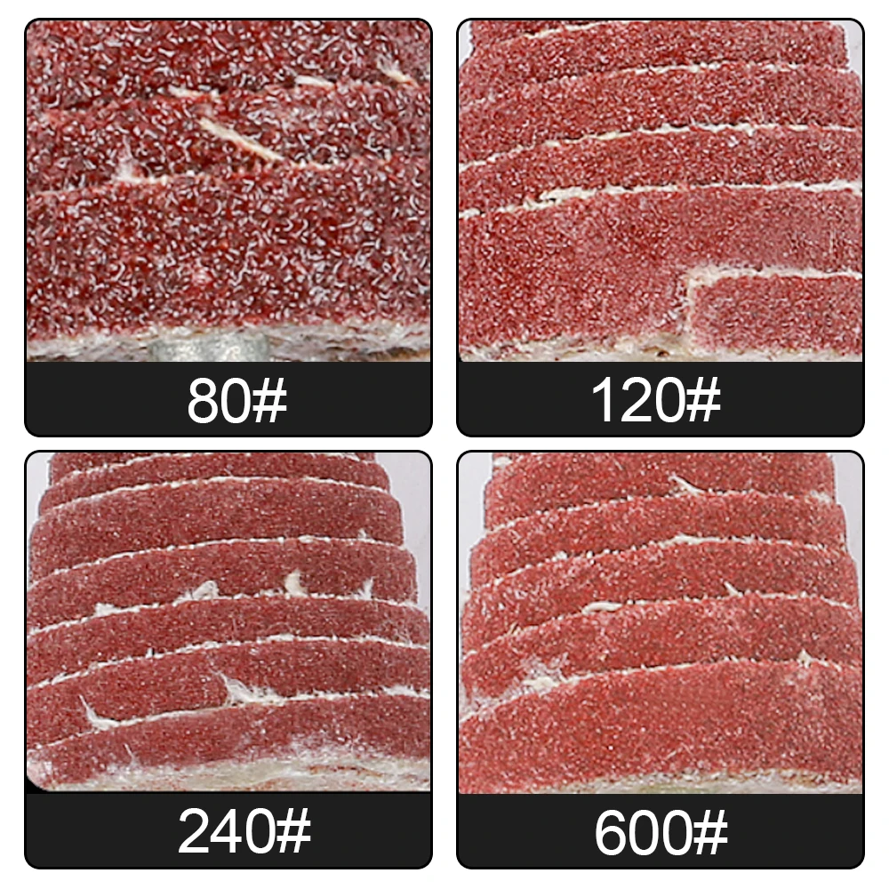 그라인딩 헤드 사포 플랩 콘 드레멜 액세서리, 회전 도구 80-600 그릿, 10mm, 12mm