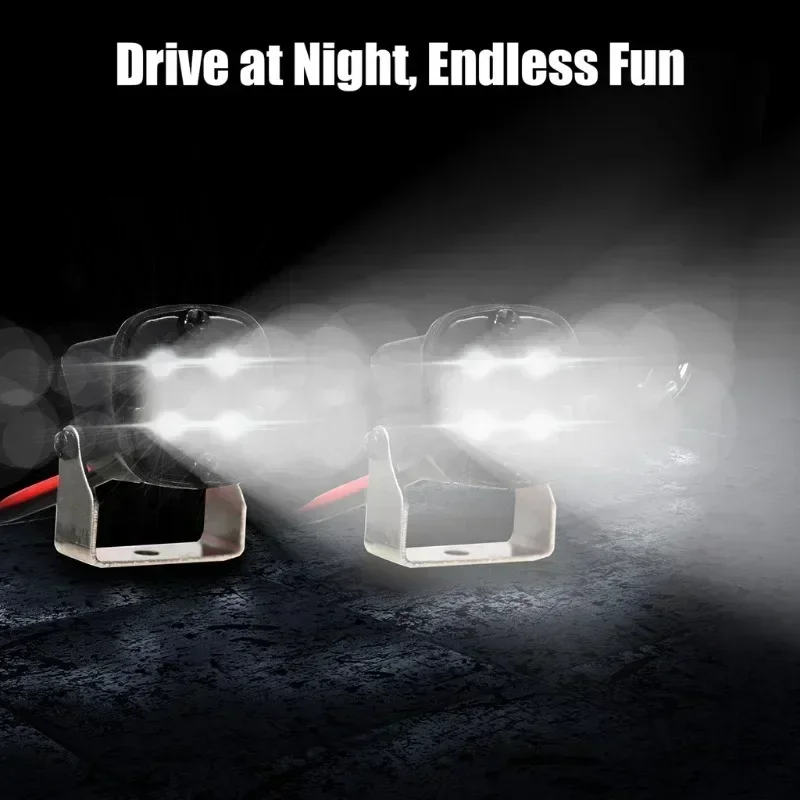 

RC Car LED Roof Lights Headlights Round Spotlight for 1/10 RC Crawler Axial SCX10 90046 TRX4 TRX6 Redcat Gen8