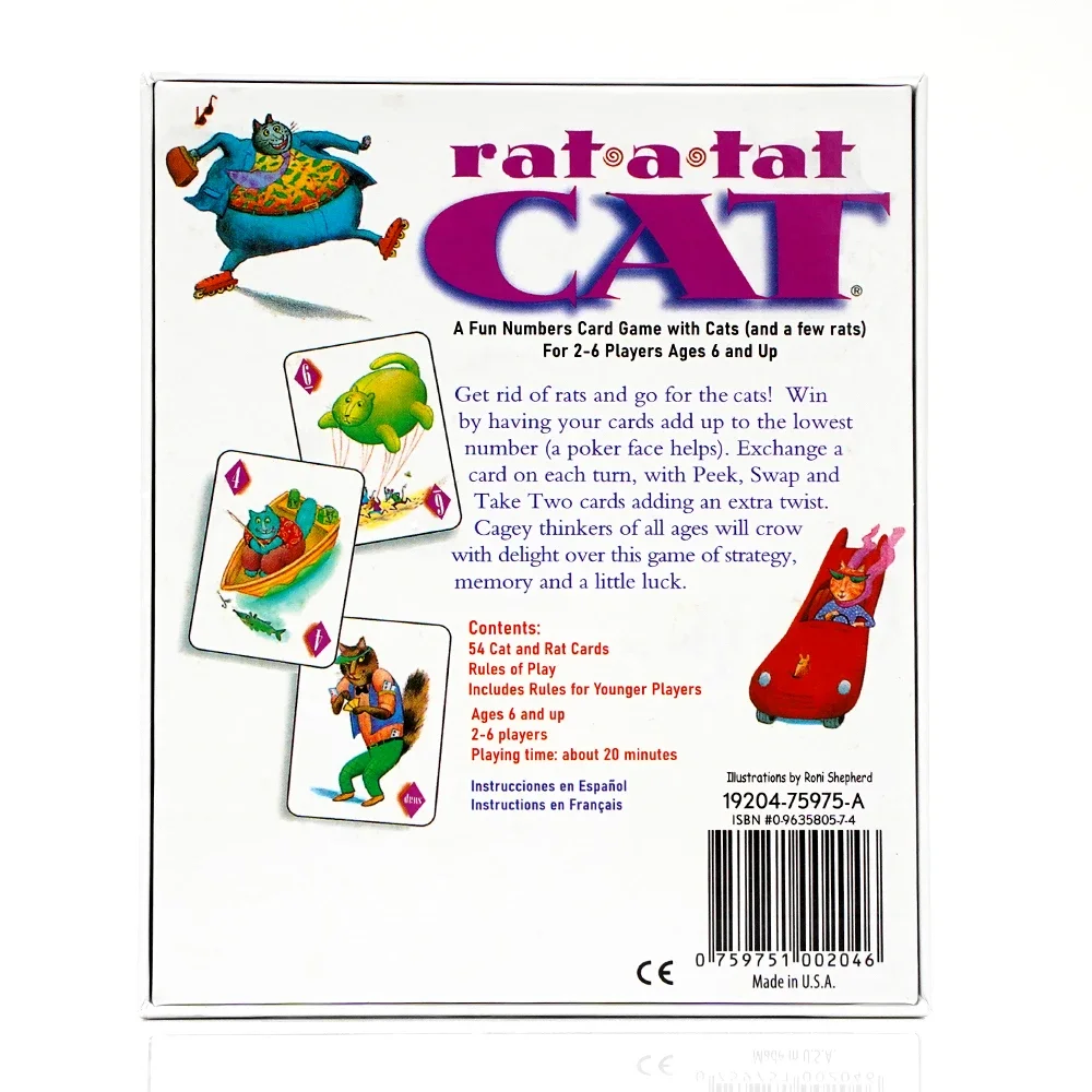 Rata Tat Roll Cat - Jeu de cartes avec chiffres amusants avec chats (et quelques rats) pour les 6 ans et plus ﻿ Jeu de société