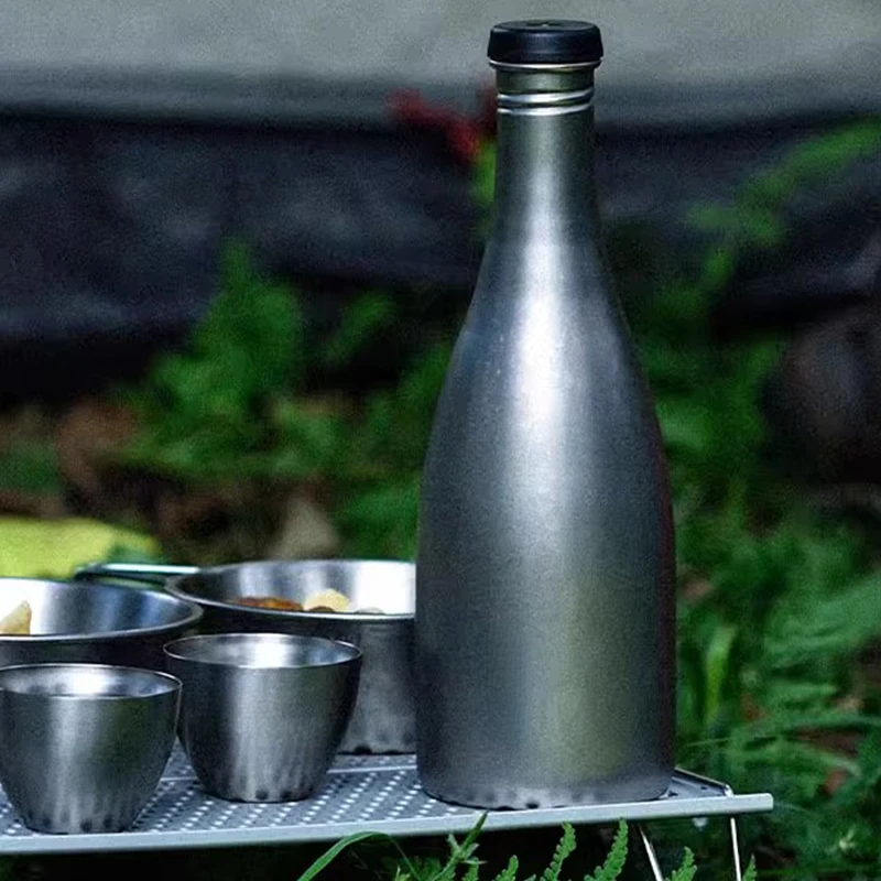 Outdoor Wine Bottle Lightweight Camping Titanium Metal Sake Cup Wine Pot TW-020/TW-540