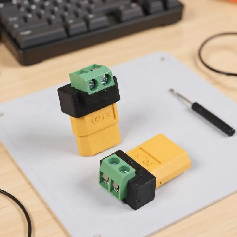1PC XT60 Male Female To 2Pin Terminal Adapter Solderless Charging Connector For UAV Balance Charger Solar Panel Model Devices