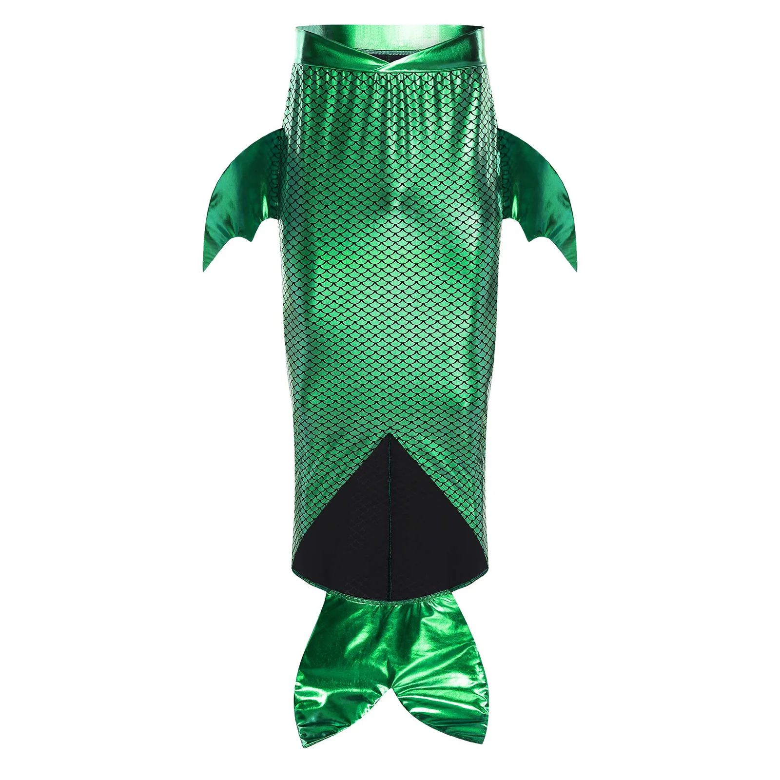 رجل Bodycon ذيل السمكة ماكسي تنورة طويلة تأثيري حفلة تنكرية لعب الأدوار الملابس حورية البحر كرنفال تأثيري هالوين زي #4