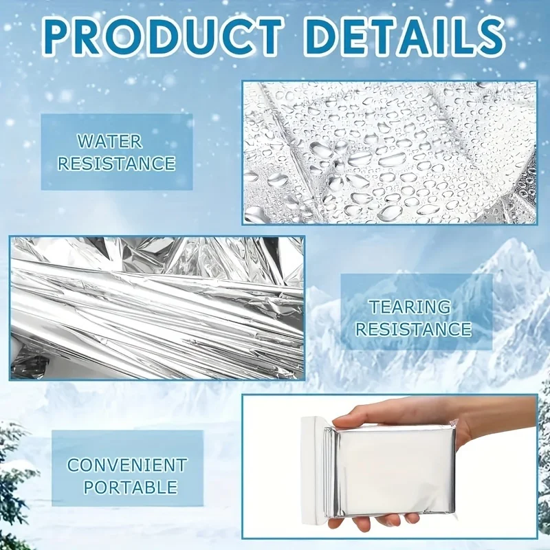15 coperte termiche di emergenza extra large: lamina d'argento super calda, impermeabile e riflettente