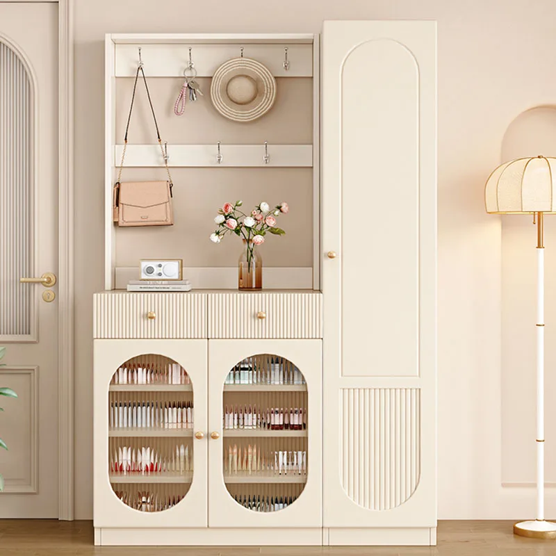 Home Furniture Shoe Narrow Rack Hallway Bathroom Wooden Salon Storage Aesthetic Room Entrance Schoenrek Hall Living Cabinets