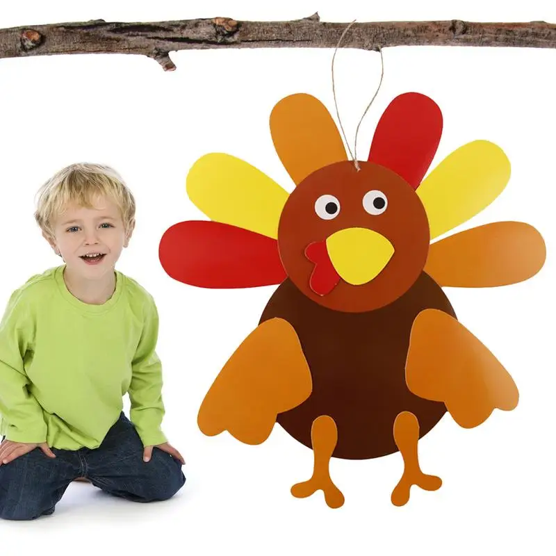 

Thanksgiving Turkey Craft Kit Turkey Paper Plate Craft Art Kit Fun And Interactive DIY Craft Decoration For School Activities