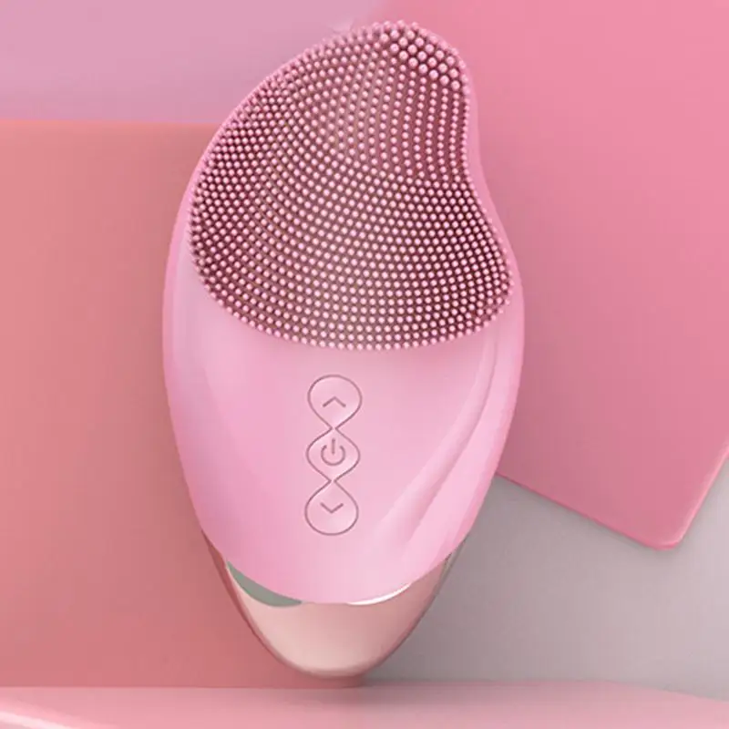 Brosse nettoyante pour le visage en silicone souple, aste, vibrante, étanche, outil de soins de la peau pour un nettoyage en profondeur et un raffermissement