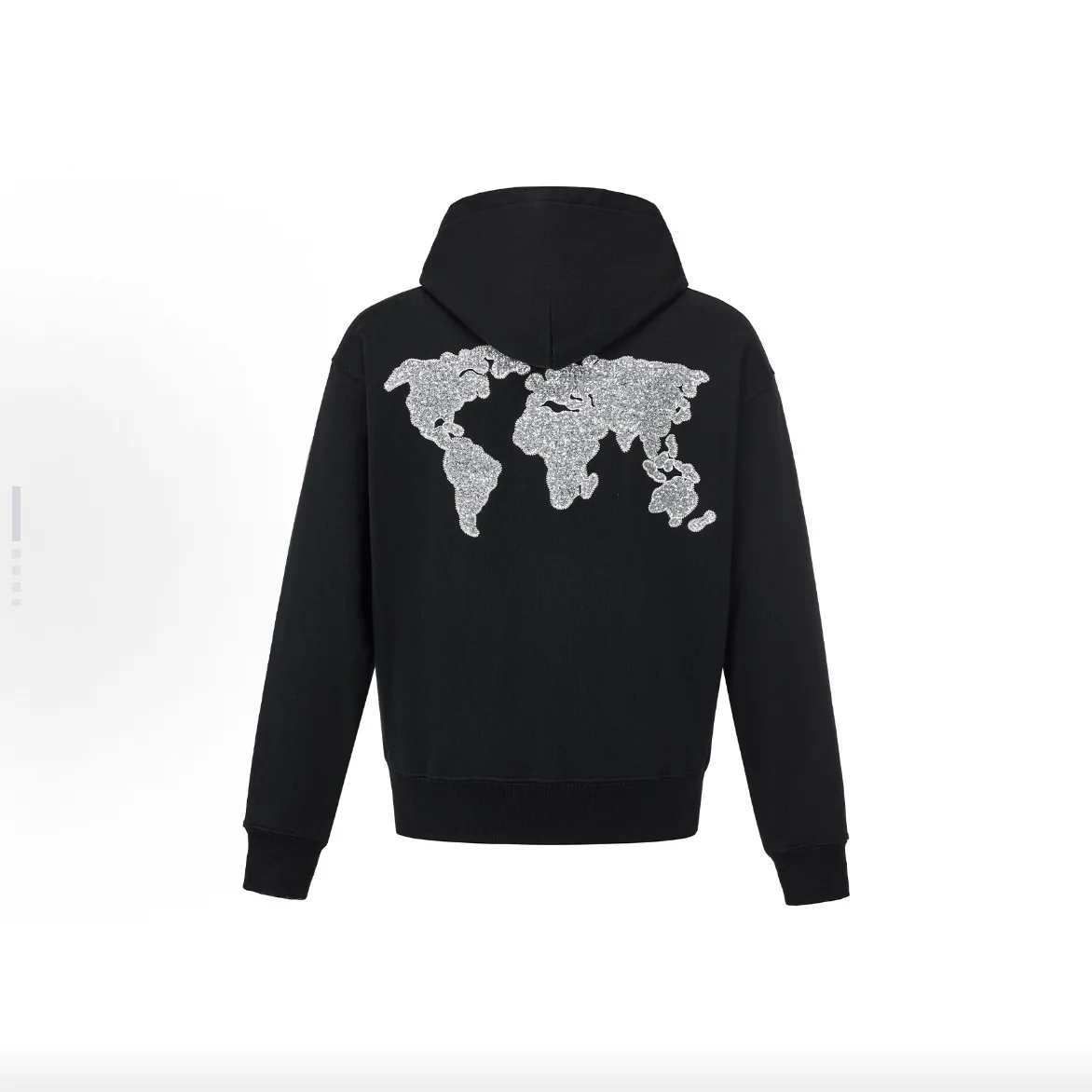 High-Quality Goodbrand Fashion GOOD Map Sequined Embroidery Light Luxury Fashion Premium Zipper Jacket Hoodie