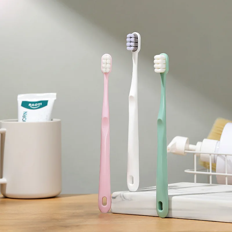 Escova de dentes suave para dentes sensíveis, 8 pacotes de cerdas, escovas de dente adultas avançadas para uso doméstico