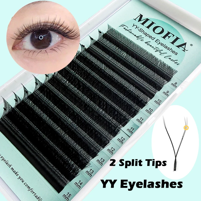 

MIOFIA Y-shaped YY Eyelash Extension Premium Double Layer Y Sahpe YY Lashes Ultra Soft Featherlight False Mink Eyelashes