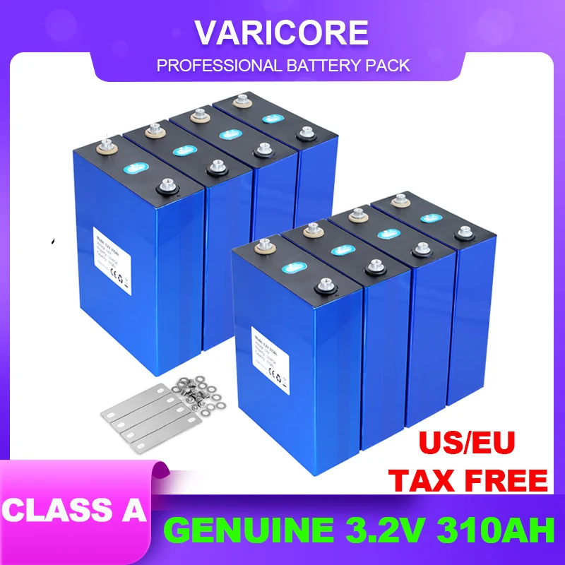 

Genuine 3.2V 310Ah lifepo4 batteries DIY 12V Rechargeable battery for Electric car RV Solar Energy storage system Tax Free x8pcs