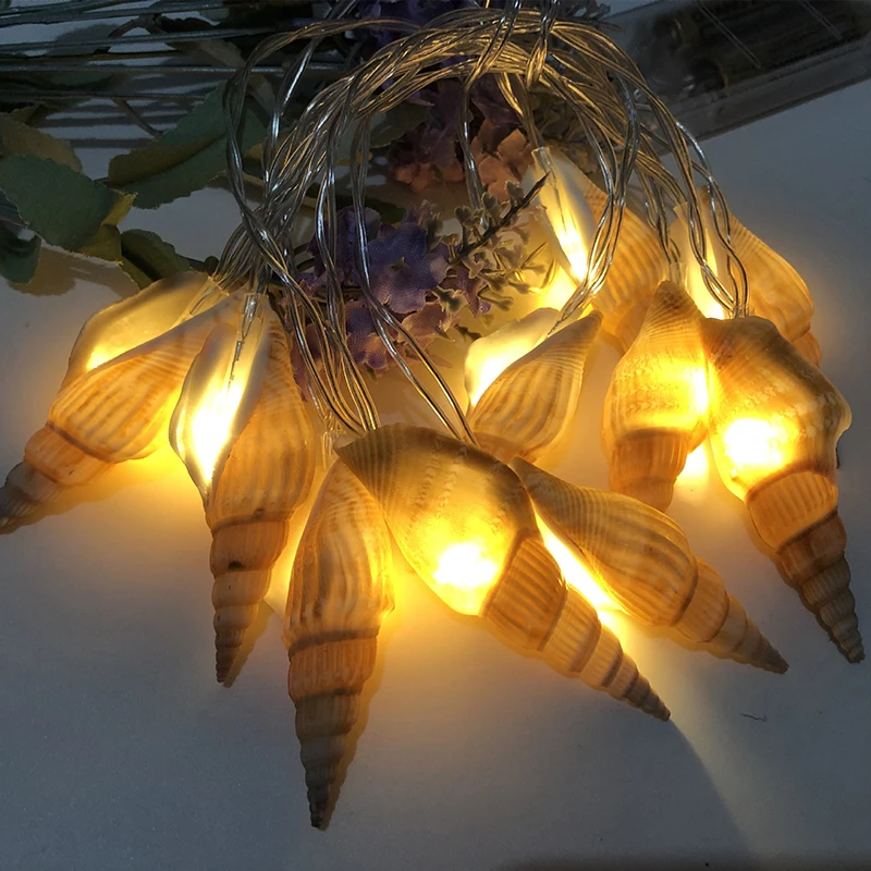 Night Market Stall Led Light String Ocean Conch Light Room Christmas Decoration Outdoor Light String Photo Wall Light