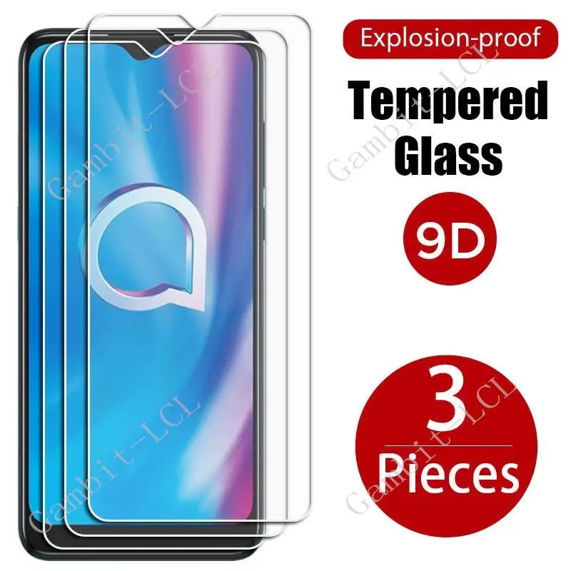 3PCS For Alcatel 3X (2020) Tempered Glass Protective On 5061U, 5061K_EEA, 5061K, 5061U_EEA 6.52Inch Screen Protector  Cover Film