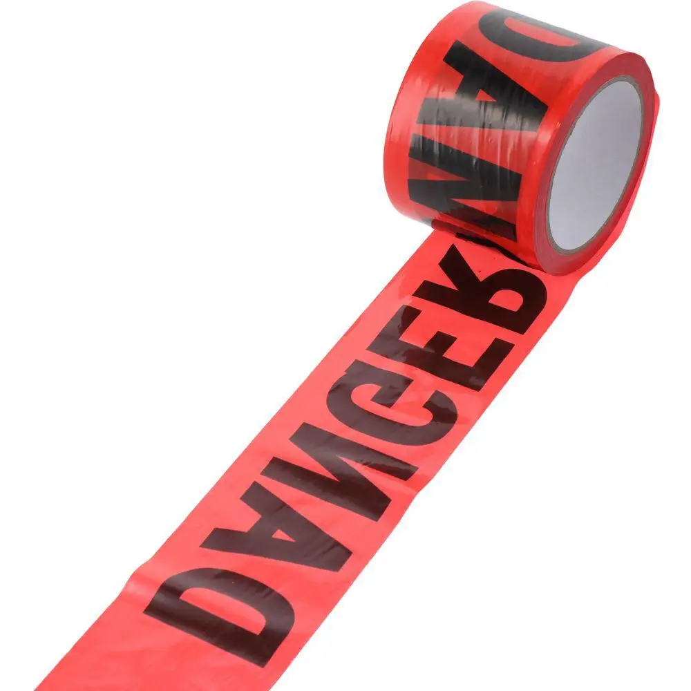 Red Danger Tape - 7.5cm*100M Caution Barrier Tape Safety Warning Tape Roll Non-Adhesive for Danger Construction Crime Scene