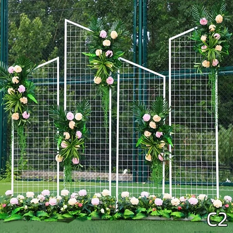 Decor arch heart metal backdrop decoration balloon wedding arch for ceremony artificial flowers arch for wedding