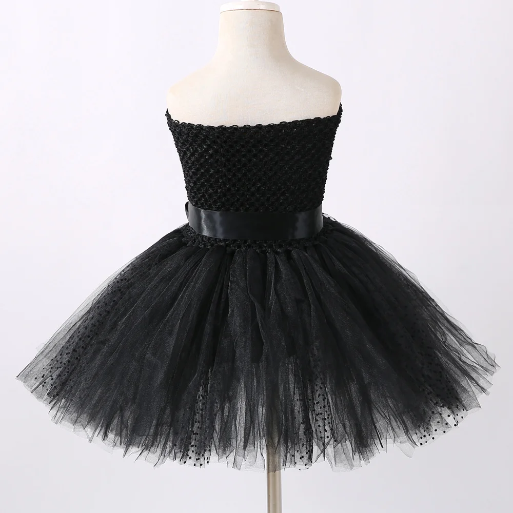 Unicorn Evil Angel Tutu Dress for Girls Devil Halloween Costumes for Kids Black Angel Fancy Dresses Girl Princess Wings Outfits