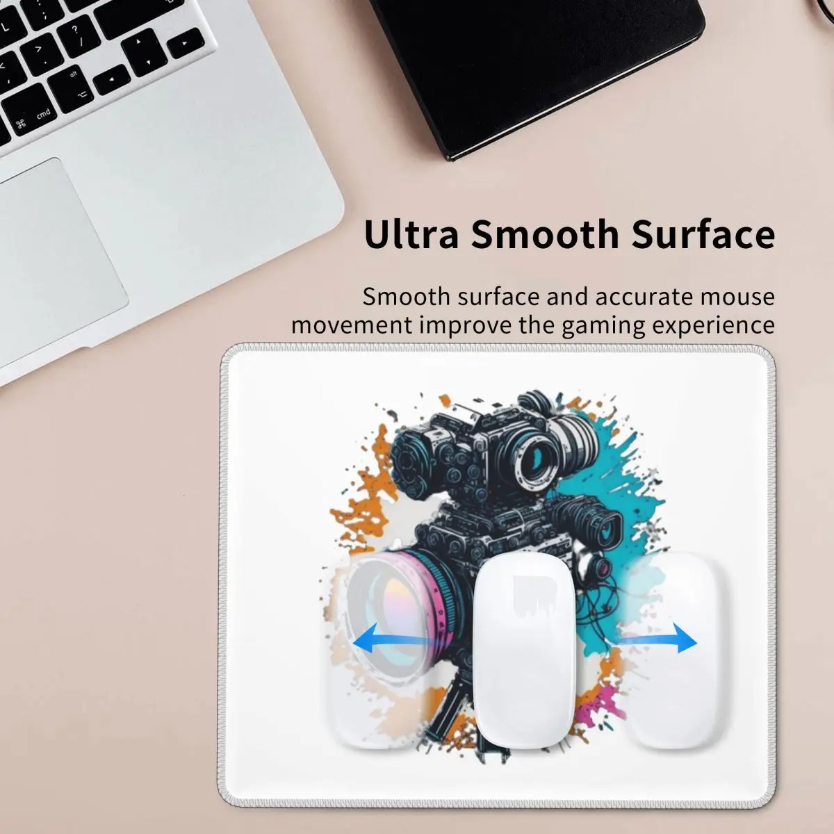 Retro Camera Cameras Mouse Pad Computer Keyboard Mouse Mat Gamer Laptop Desk Mat Office Accessories Table Mats
