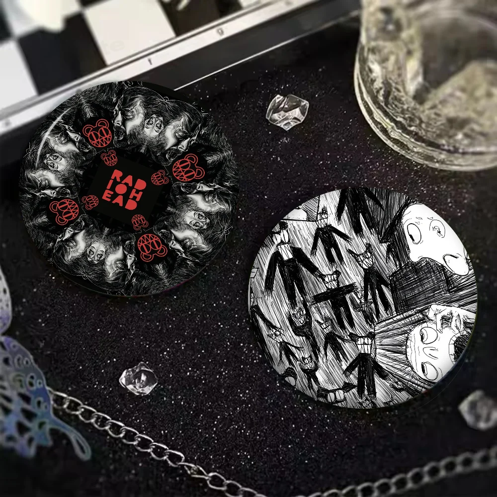 Rock Radiohead Band 32/44/58mm Handmade Pin Round Funny Snap-in Brooches For Backpack Cothes Accessories Badge Hat Decoration