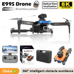 E99s&E88Pro Optical Flow Obstacle Avoidance Drone 8K HD Dual Camera Remote Control Aircraft Brushless E99s HD Image Transmission