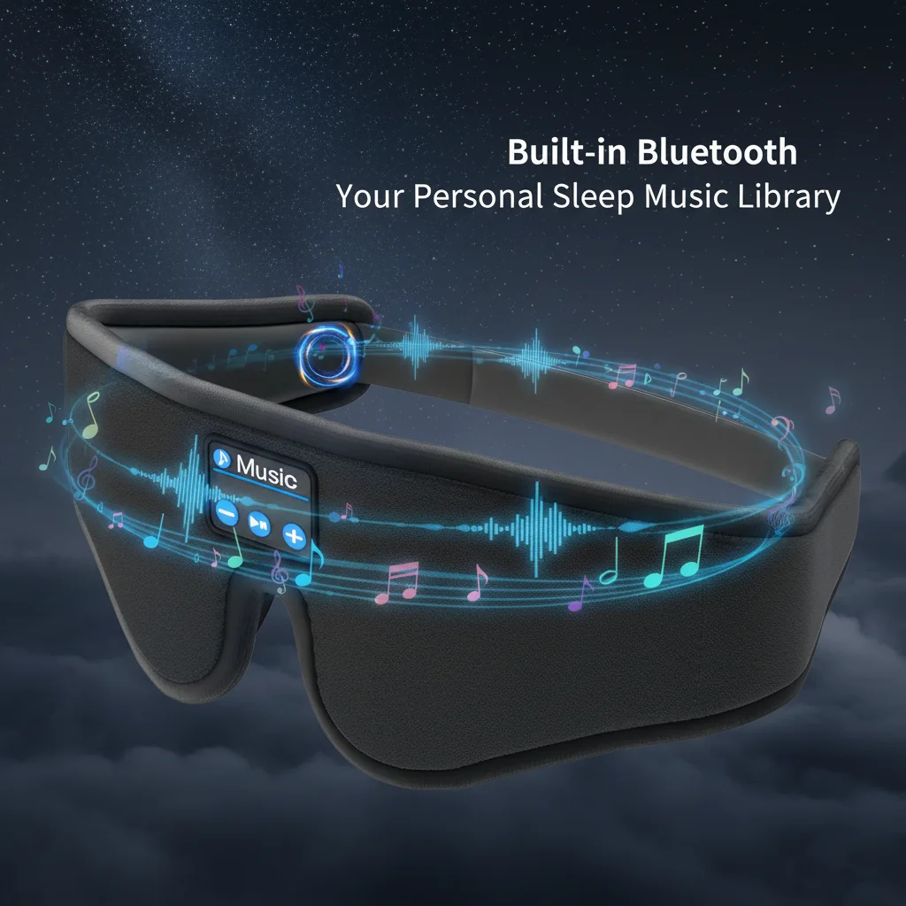 Sleep Headphones, 3D Sleep Mask Bluetooth Wireless Music Eye Mask, Sleeping Headphones For Side Sleepers Sleep Mask With