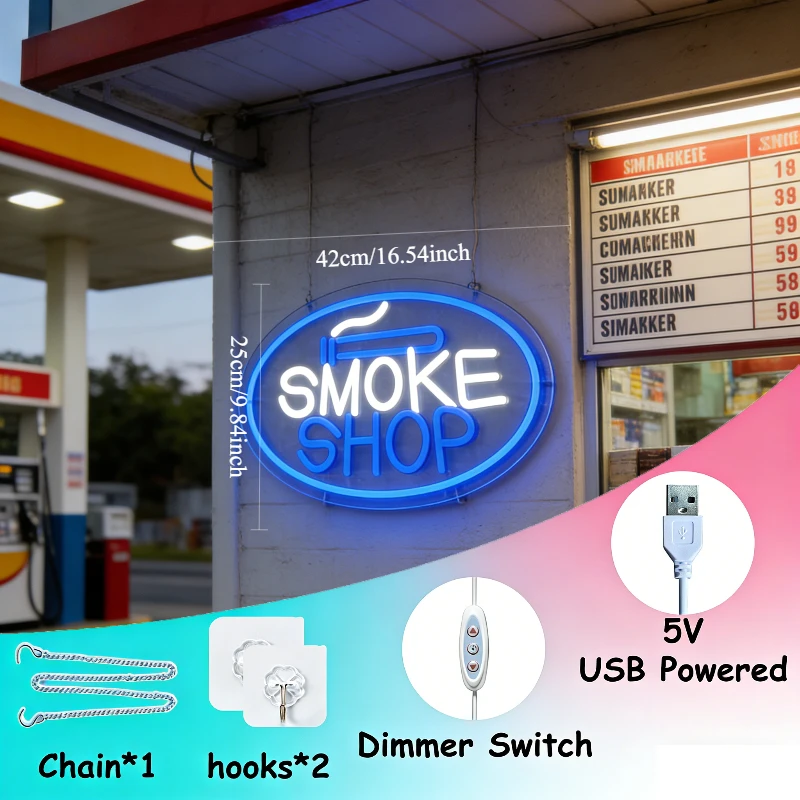 Papan Neon Toko Rokok LED, Pap - Vaping Store ulasan dan harga