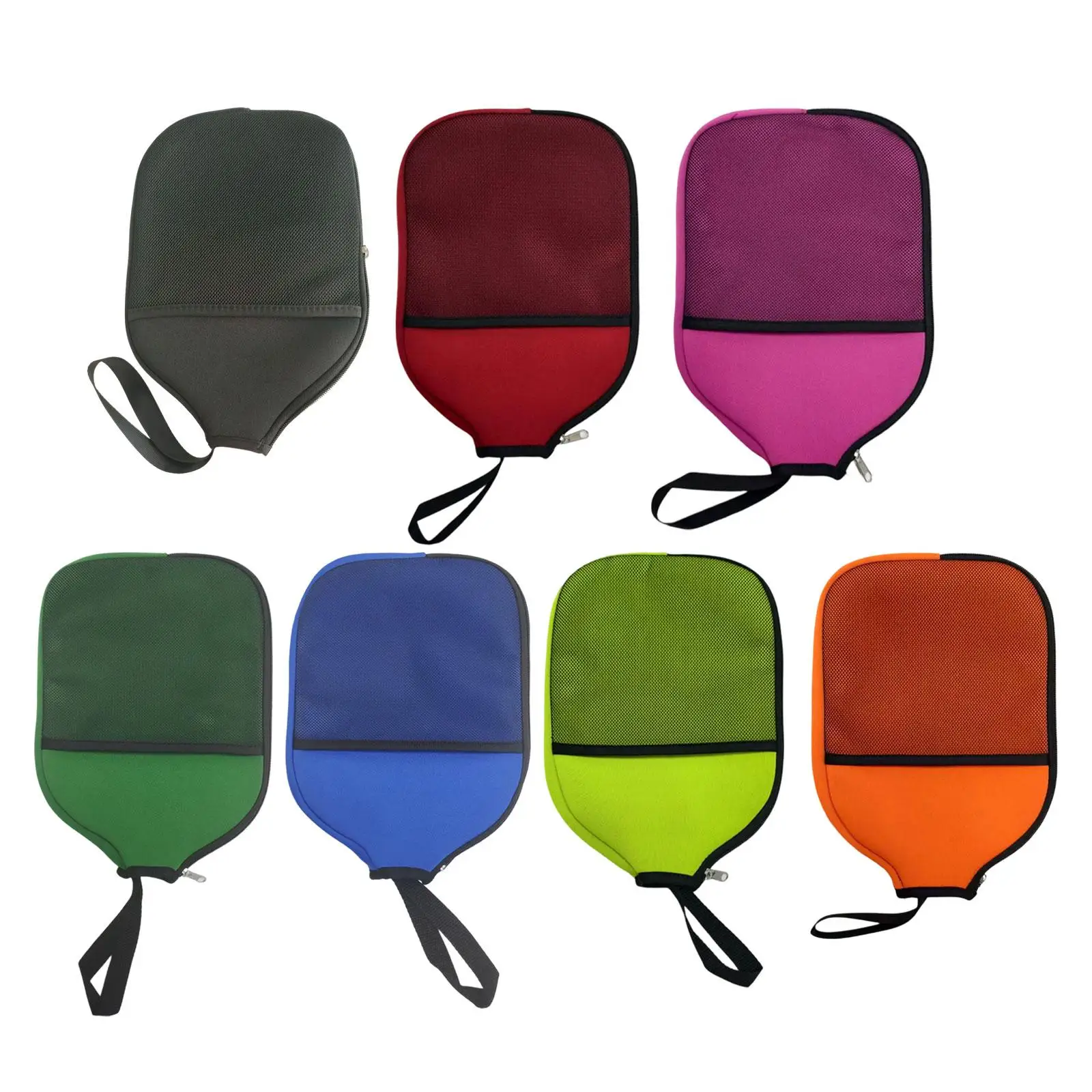 

Чехол для ракетки для пиклбола с сетчатым карманом, неопреновый, на молнии, для мужчин и женщин, универсальный защитный чехол, оборудование для пиклбола