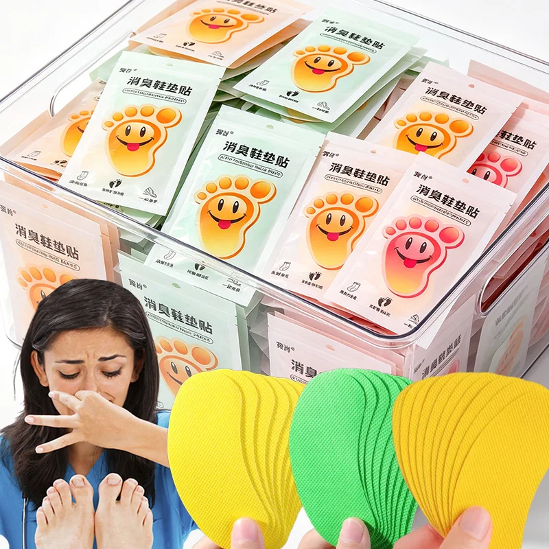 12-60pcs Disposable Shoes Sweat-Absorbing Sticker Deodorants Sterilization Pads Foot Odor Deodorant Sneaker Smell Fresh Insole