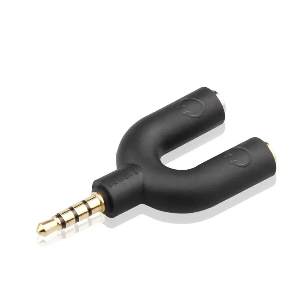 

Headphone Cord Adapter 3.5mm Plug Audio Cable 4 Pole Audio Line U Type Adapter U-shaped Colorful Headset Splitter Earphone
