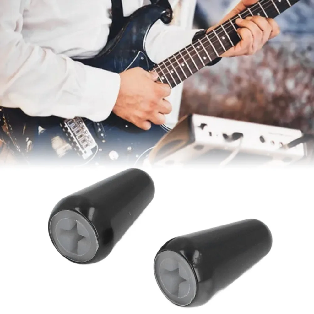 2pcs 3 Way/5 Way Switch Guitar Pickup Switch Caps​ ​Silver/​Gold/Black PP Plastic Core ​Pickup Selector Switch Knobs​