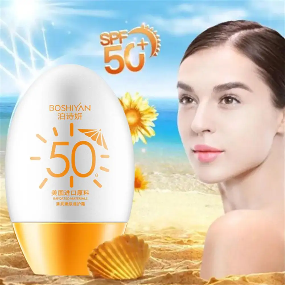 50g Facial Body Sunscreen Whitening Sunblock Skin Protective Cream Non-greasy SPF 50 Brightening Sunscreen Lotion For Summe M5Q7