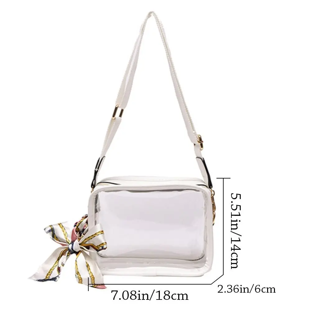 Transparent Crossbody Bag for Women Fashion Shoulder Messenger Bag Girls PVC Jelly Handbag