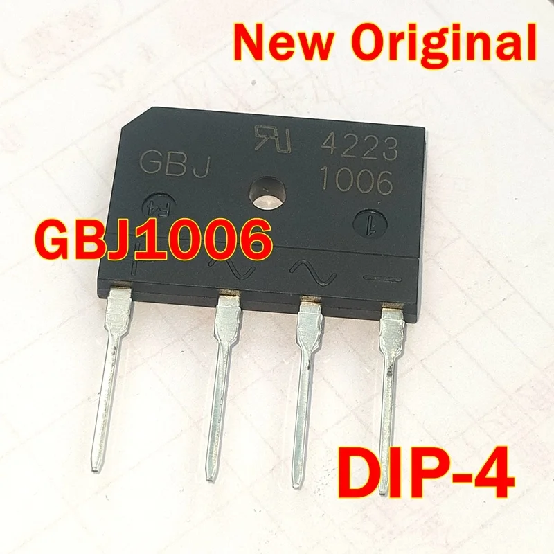 

1pcs to 100pcs GBJ1006 New Original DIP-4 Bridge Rectifier Diode, 3A, 800V V(RRM)