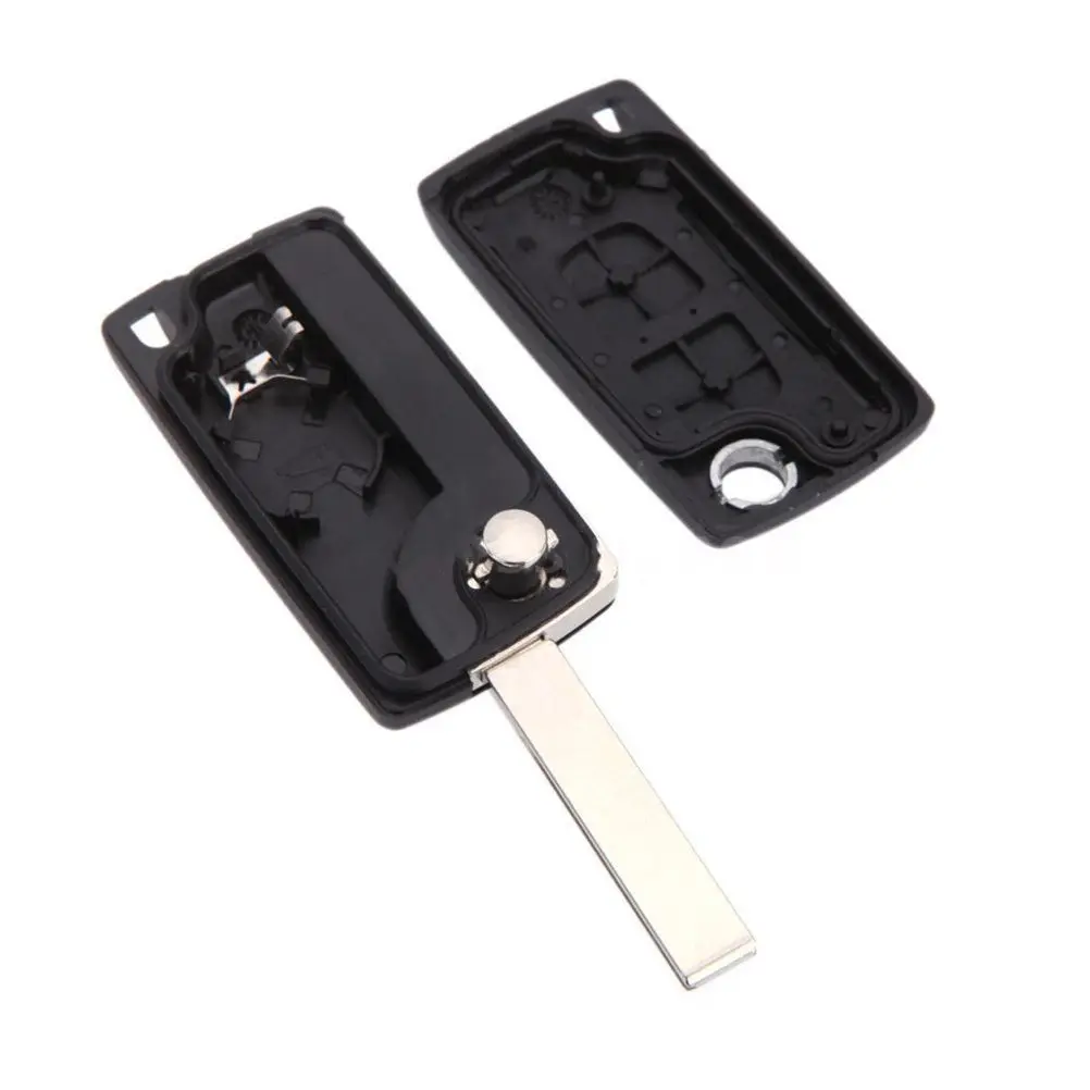 

Exquisite Cutout Remote Key Shell Case for 307 2 Button Foldable Hard Plastic Entry Fob Cover Car Key Replacement