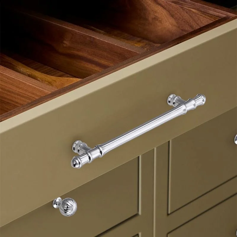 Chrome decorative French handle, wardrobe door cabinet, cabinet door handle, furniture door handle